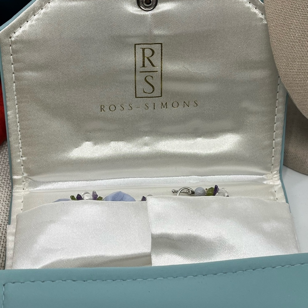 Ross-Simons Gemstone Cluster Necklace – Blue Agate, Amethyst, Peridot, Quartz - Picture 14 of 17